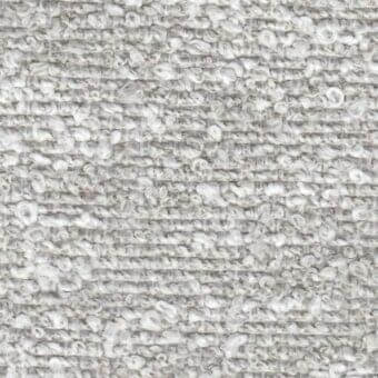 Light gray textured fabric sample, horizontal linear pattern with raised ridges, looped woven construction, “iris” 5374, arketipo indoor collection.